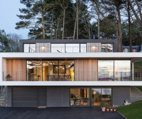 Villas with distinctive features Stock Photo