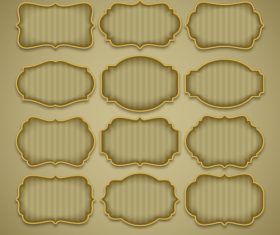 Vintage ornate labels template vector 01