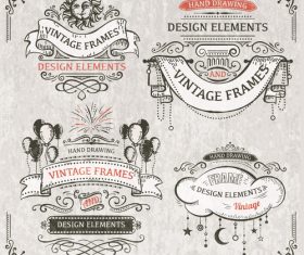 Different Vintage ribbon design vector free download