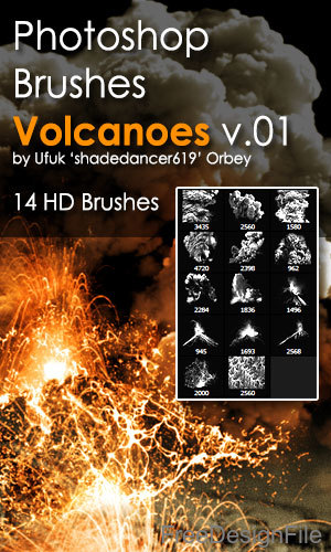 Volcanoes Photoshop Brushes