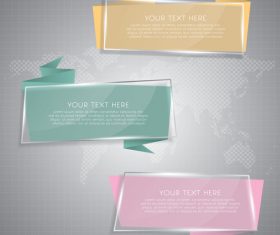 Web glass banners vector material 01