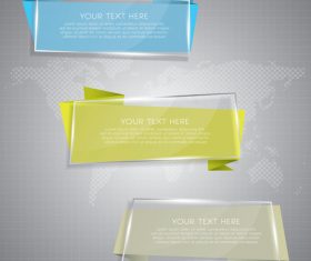 Web glass banners vector material 02