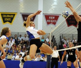 Womens volleyball match Stock Photo 02