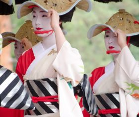 Young Japanese girl wearing kimono Stock Photo 02