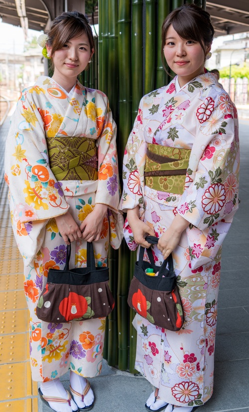 Young Japanese girl wearing kimono Stock Photo 06