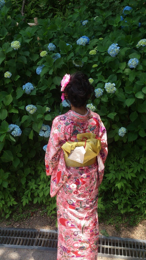Young Japanese girl wearing kimono Stock Photo 07