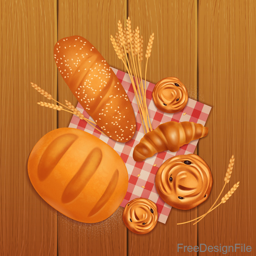 bread bakery creative design vector