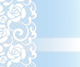 lace wedding blue vector 02