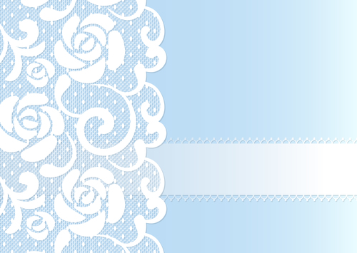 lace wedding blue vector 02