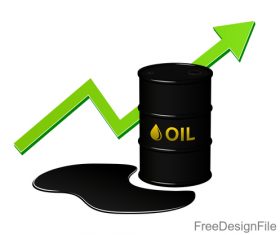 oil growth sign design vector