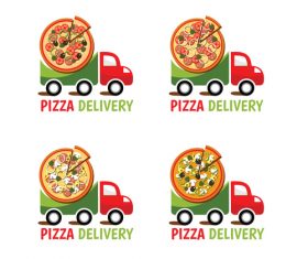 pizza delivery logo vector design