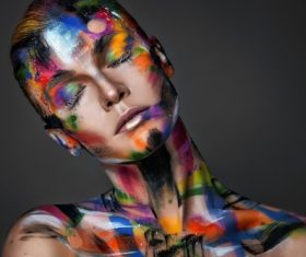 simple background body paint Stock Photo