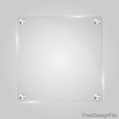 transparent glass plate vector material 02