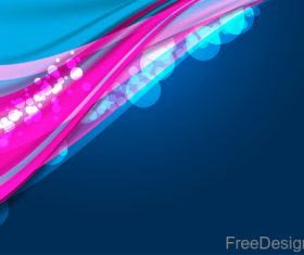 wavy bokeh blue background vector