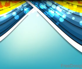 wavy bokeh lights vector background