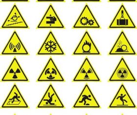 20 Kind Warning Sign Vector