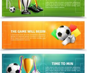 Football Banners design vectors free download