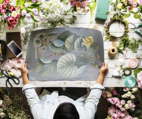 Artist in Painting Stock Photo 02