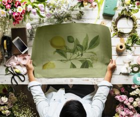 Artist in Painting Stock Photo 05