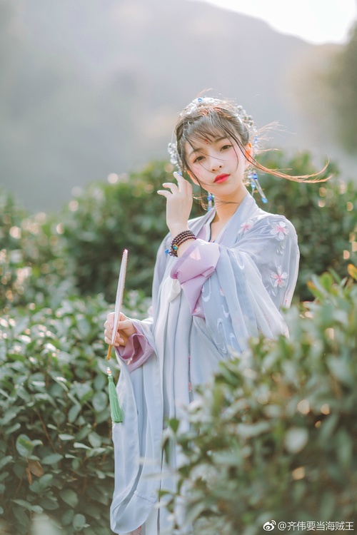 Asian girl wearing hanfu Stock Photo 03