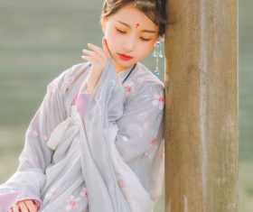 Asian girl wearing hanfu Stock Photo 05