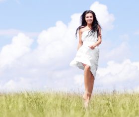 Beautiful women in nature Stock Photo 04