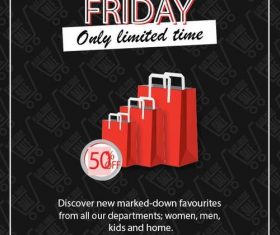 Black friday sale flyer template design vector 01