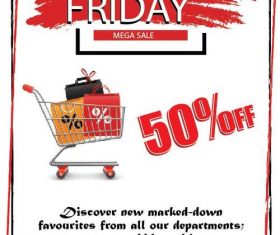 Black friday sale flyer template design vector 05