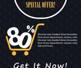 Black friday sale flyer template design vector 06