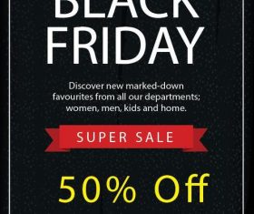 Black friday sale flyer template design vector 08
