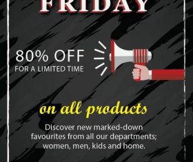 Black friday sale flyer template design vector 09
