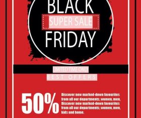 Black friday sale flyer template design vector 10