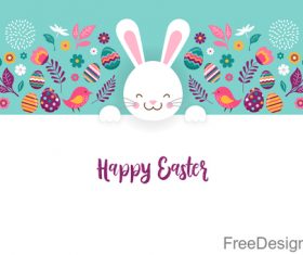 Blank easter card template vectors