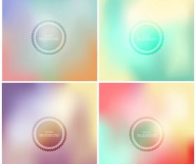 Blurry background colored template vector 01