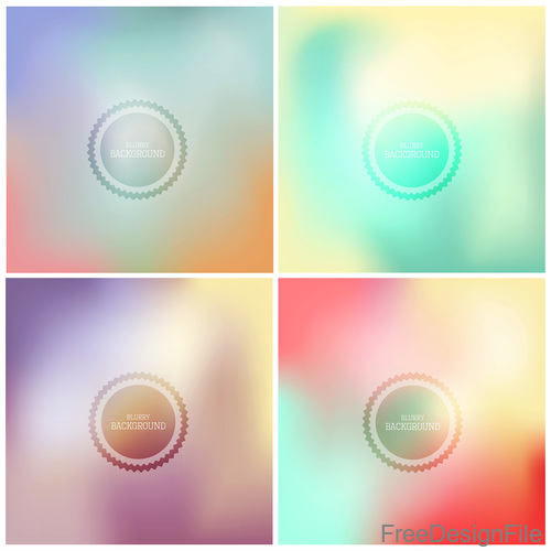 Blurry background colored template vector 01