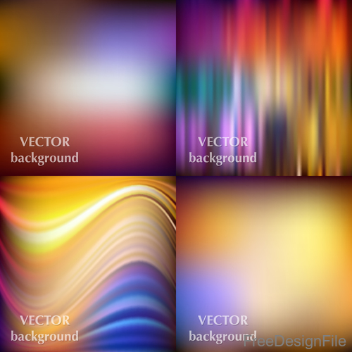 Bokeh colored background with abstract design vector 04