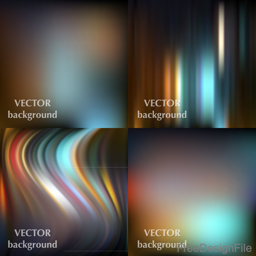 Bokeh colored background with abstract design vector 05