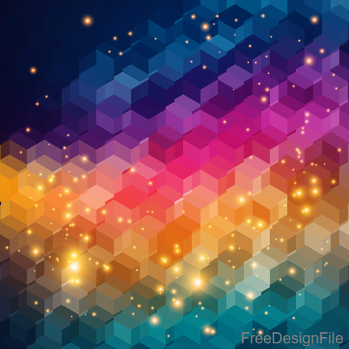 Bright colours with abstract art backgrtound vector 02
