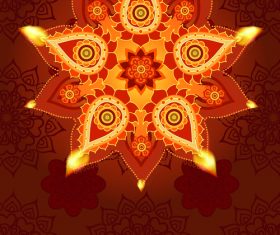 Brown diwali poster template vectors 02