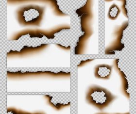Burnt holes effect illustration vector 02