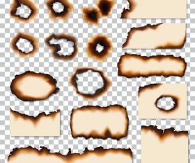 Burnt holes effect illustration vector 04
