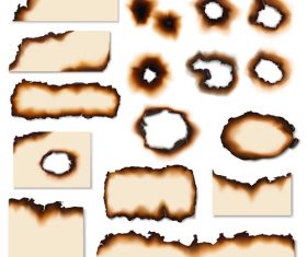Burnt holes effect illustration vector 05