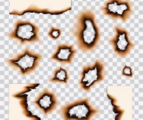 Burnt holes effect illustration vector 06