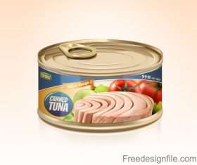 Canned tuna vector illustration