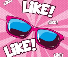 Cartoon glasses design illustration vector