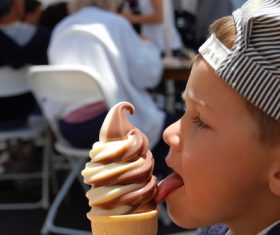 Child eating ice cream Stock Photo 01