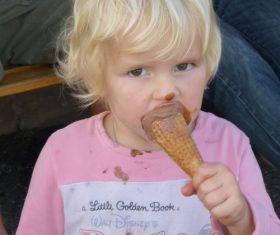 Child eating ice cream Stock Photo 02