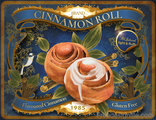 Cinnamon roll advertising poster vectors 03