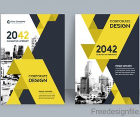 Corporate brochure template design vectors 02