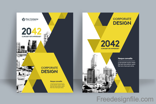 Corporate brochure template design vectors 02